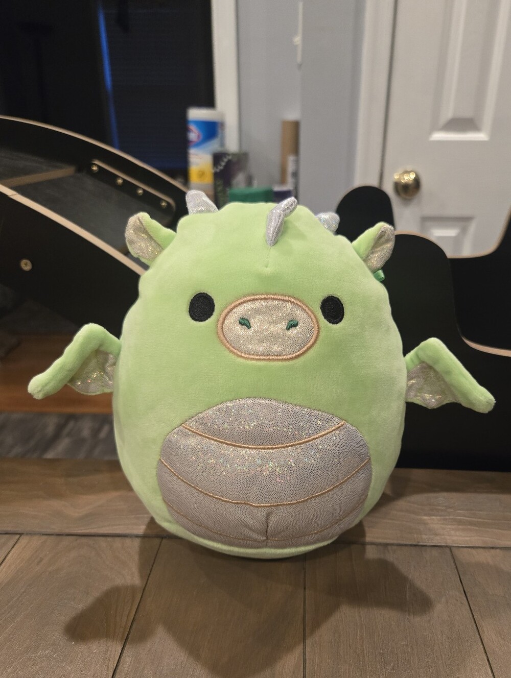 Squishmallows Eyk the Dragon Green With Shimmering Details Plush